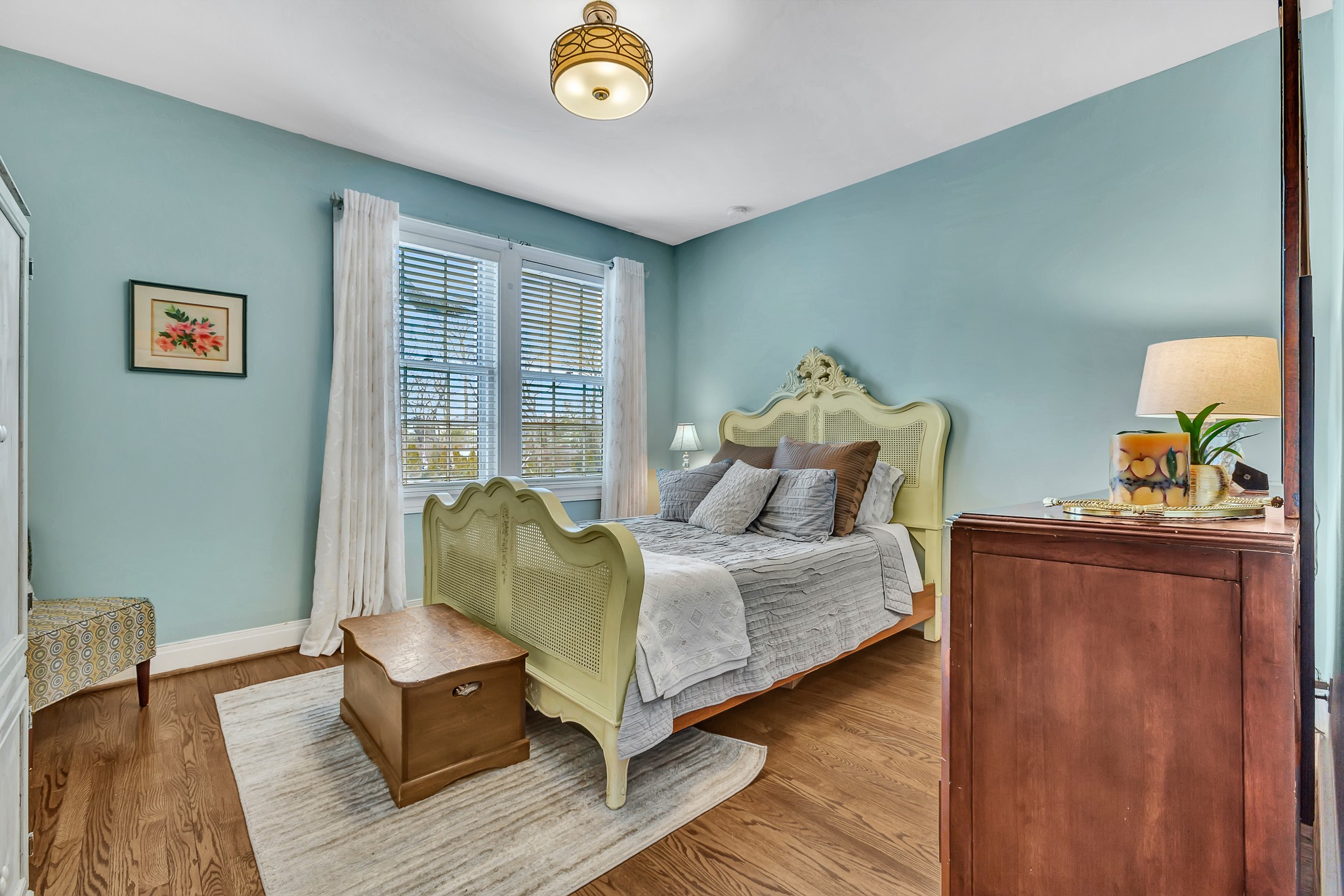 4028 Aberdeen Road Nashville, TN 37205 - Photo 12 of 41 a bedroom with a bed and wooden floor