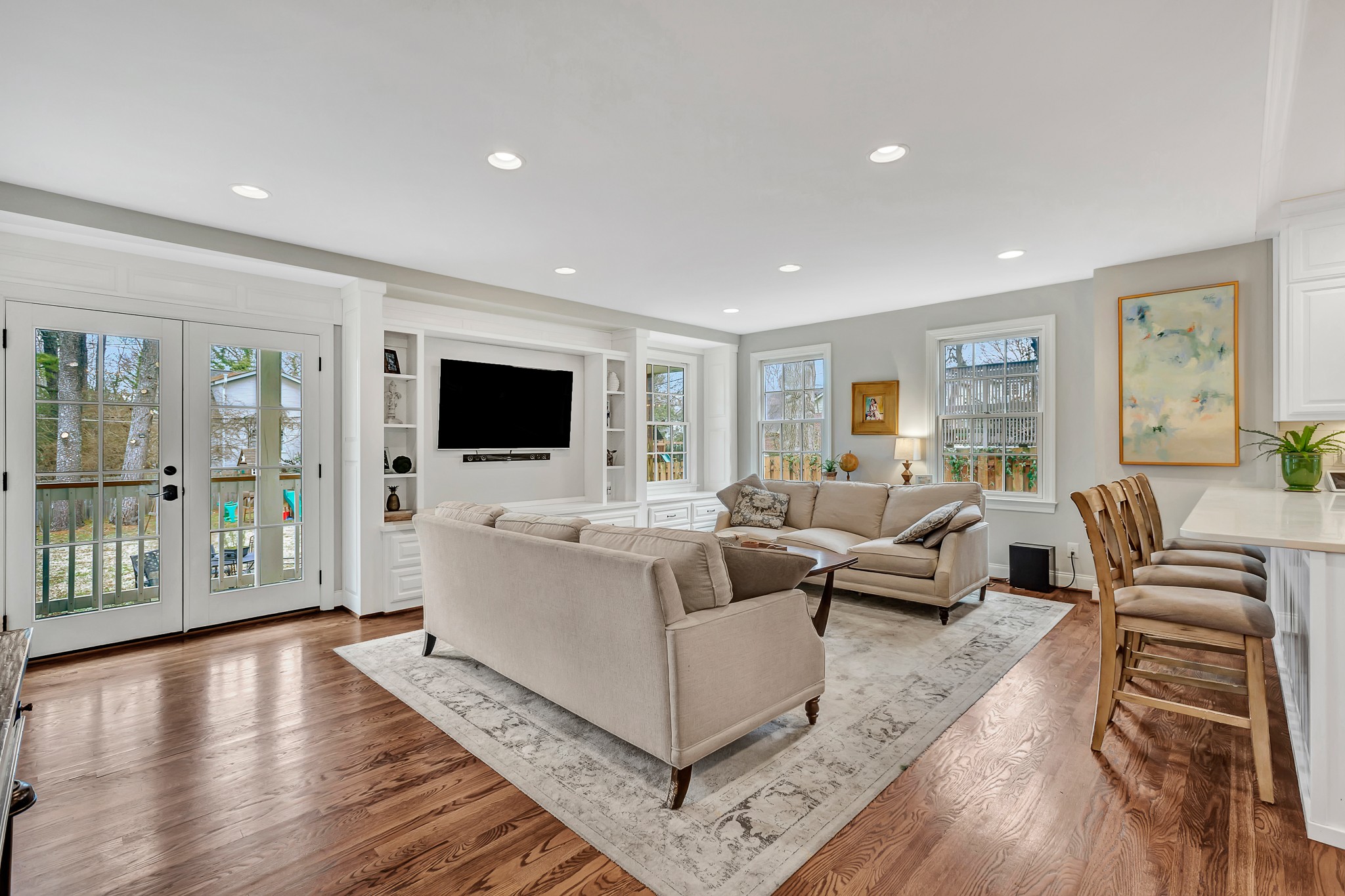 4028 Aberdeen Road Nashville, TN 37205 - Photo 17 of 41 a living room with fireplace furniture and a flat screen tv