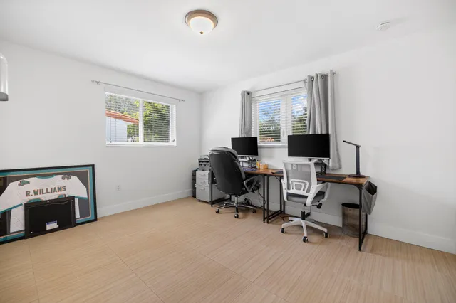 a view of workspace with a window