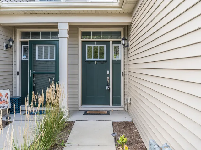 a view of a entryway door front of house