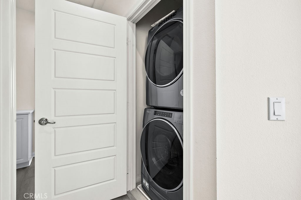 159 Steely Irvine, CA 92614 - Photo 19 of 30 Upstairs laundry closet with included Whirlpool washer and dryer.
