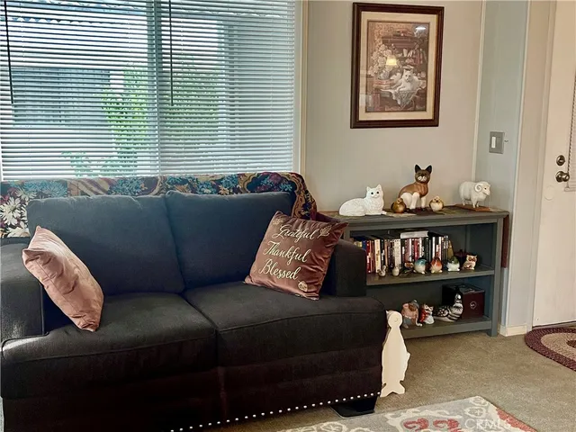 a living room with furniture and window