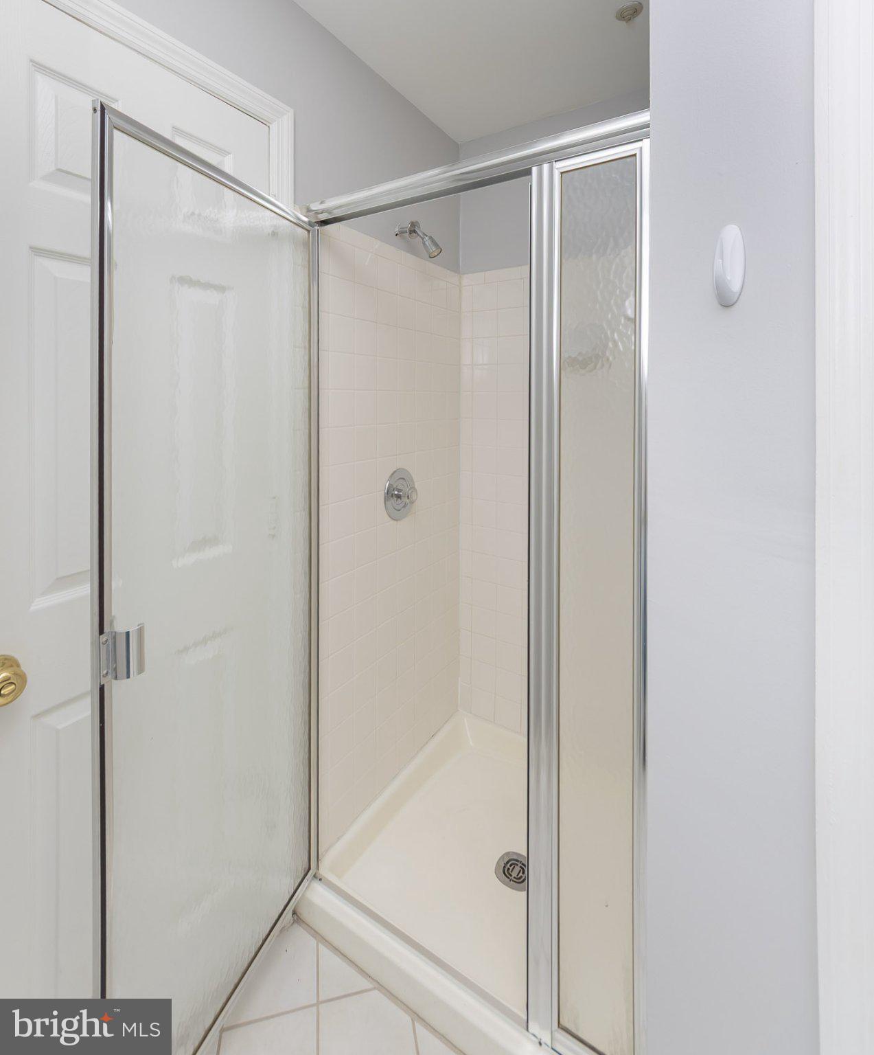 6832 I Hayley Ridge Way, Unit I Baltimore, MD 21209 - Photo 21 of 31 Sleek modern shower with glass doors.