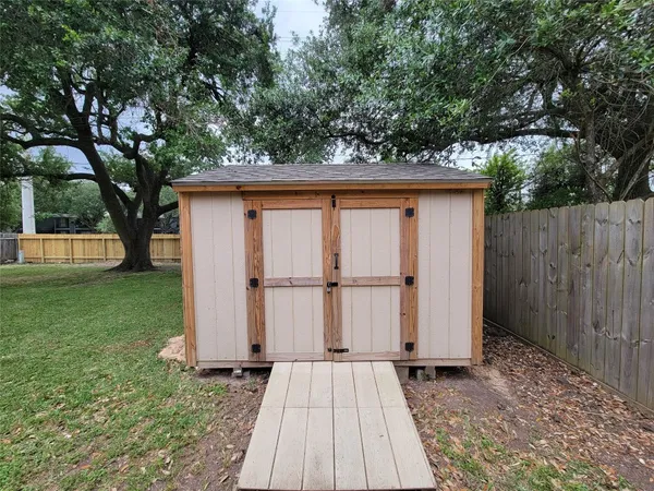 a backyard of a house