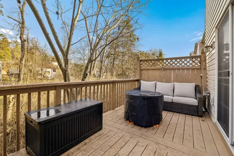a view of a livingroom with storage and utility room