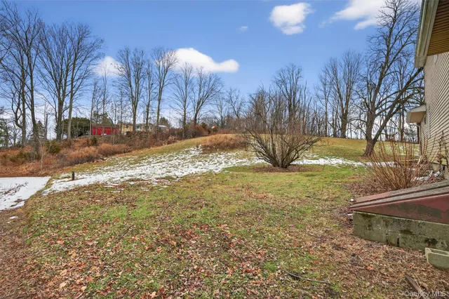 a view of road and yard