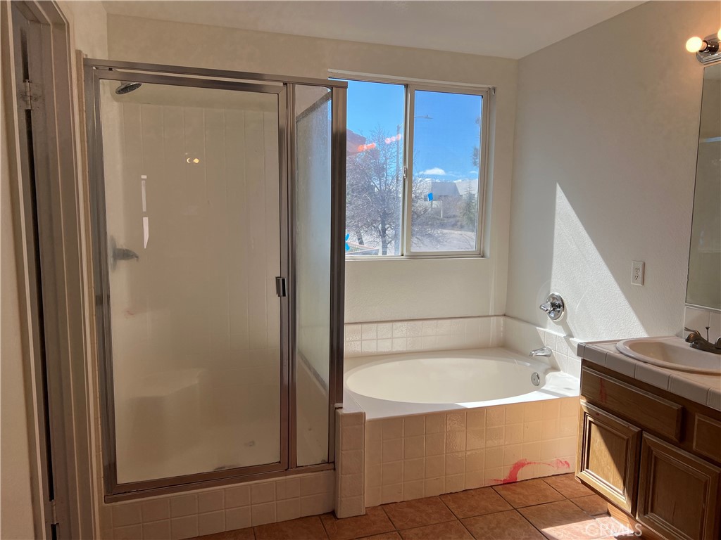 40305 Reata Road Palmdale, CA 93550 - Photo 10 of 20 a bathroom with a bathtub and a shower