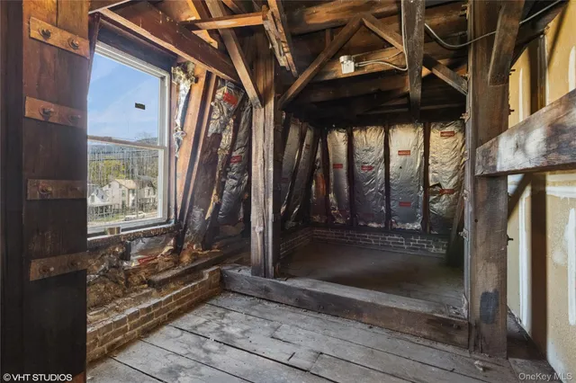 a view of a wooden fence