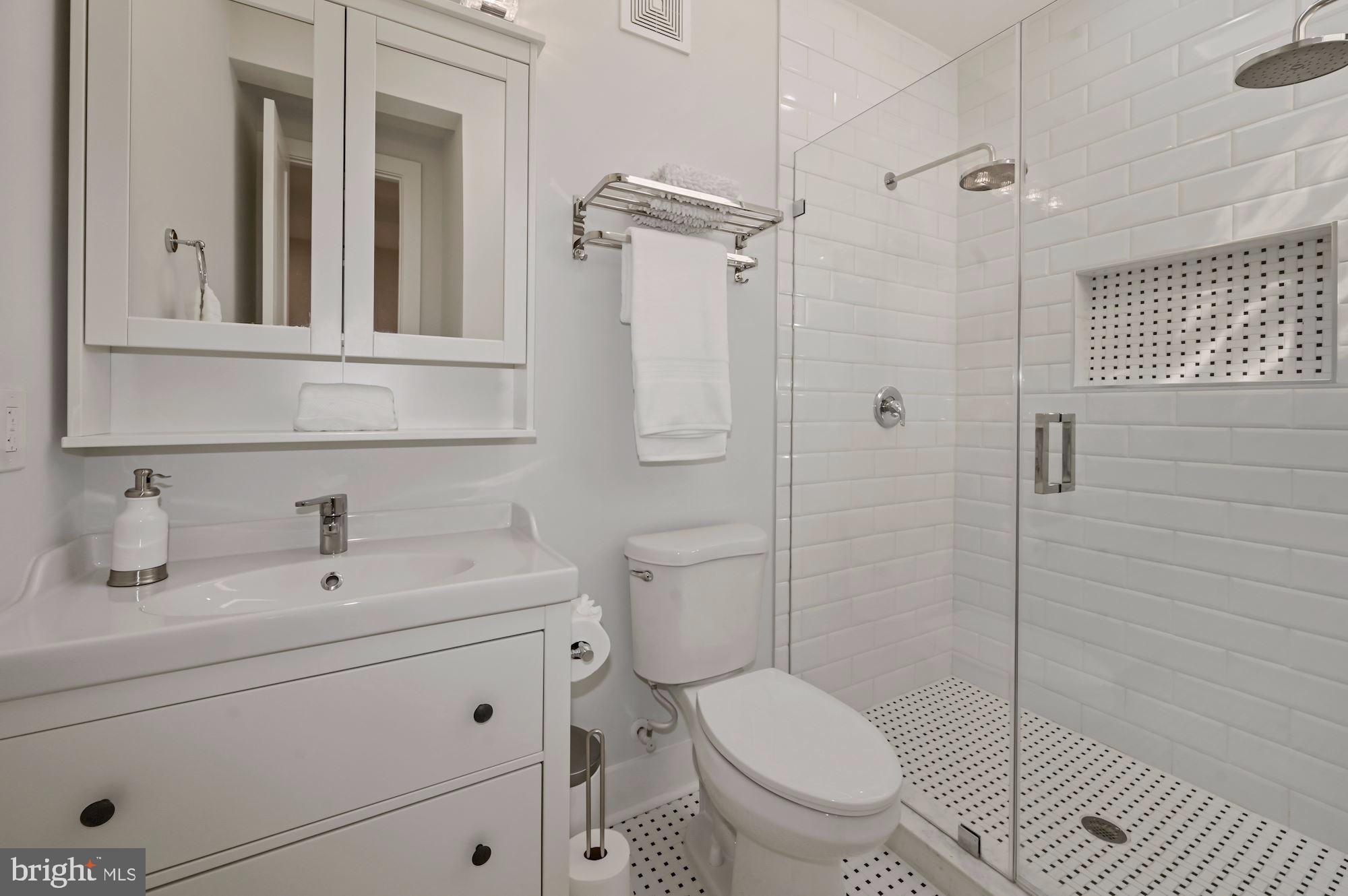 418 21st Street Northeast Washington, DC 20002 - Photo 19 of 48 a bathroom with a toilet a sink and shower