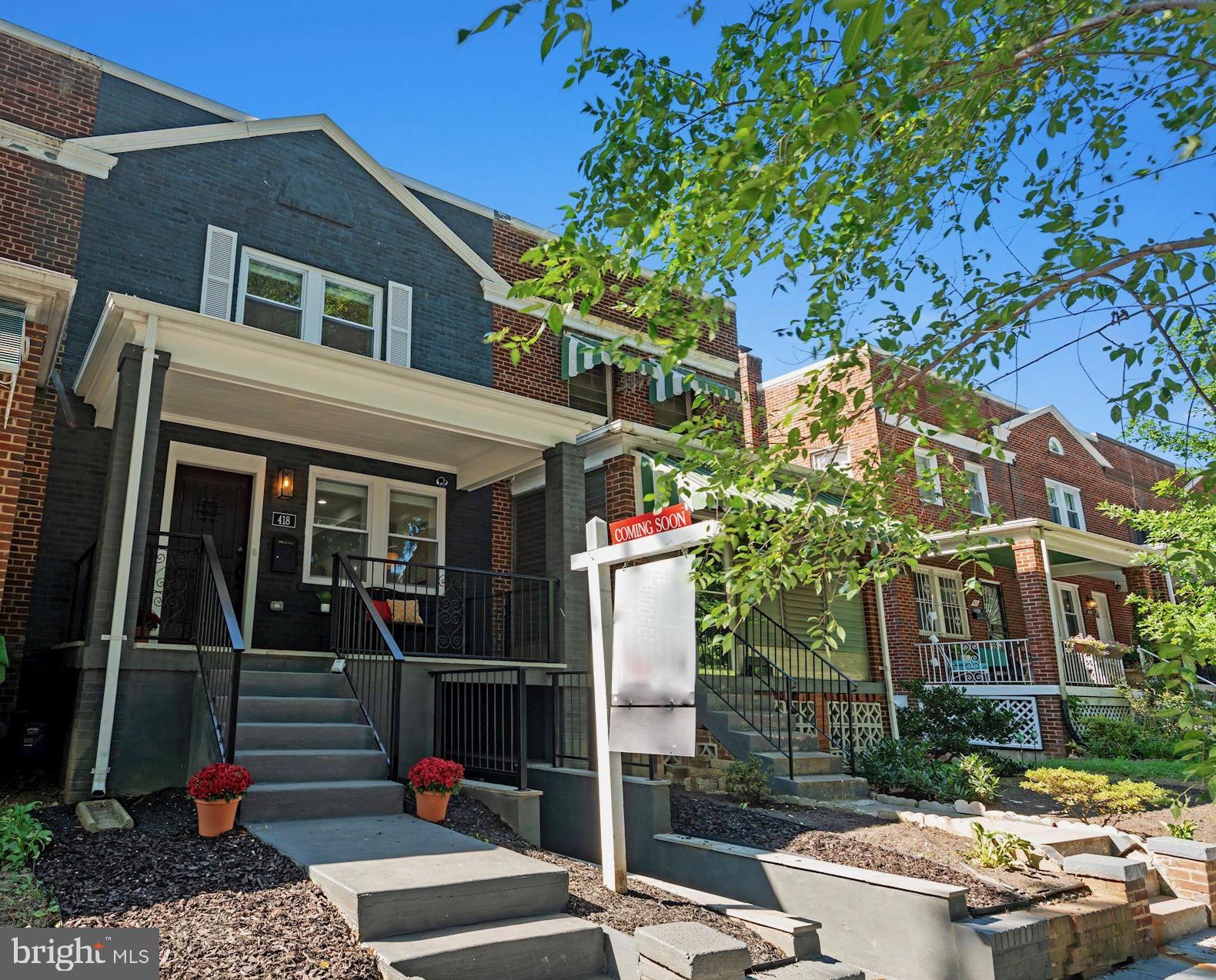 418 21st Street Northeast Washington, DC 20002 - Photo 40 of 48 a front view of a house with a porch