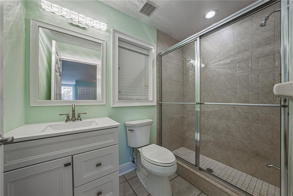 3505 Gallagher Road Dover, FL 33527 - Photo 73 of 100 a bathroom with a sink a mirror a toilet and shower