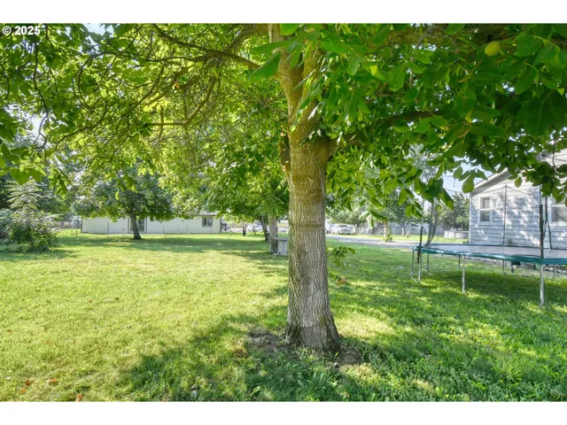 a view of outdoor space with deck and yard