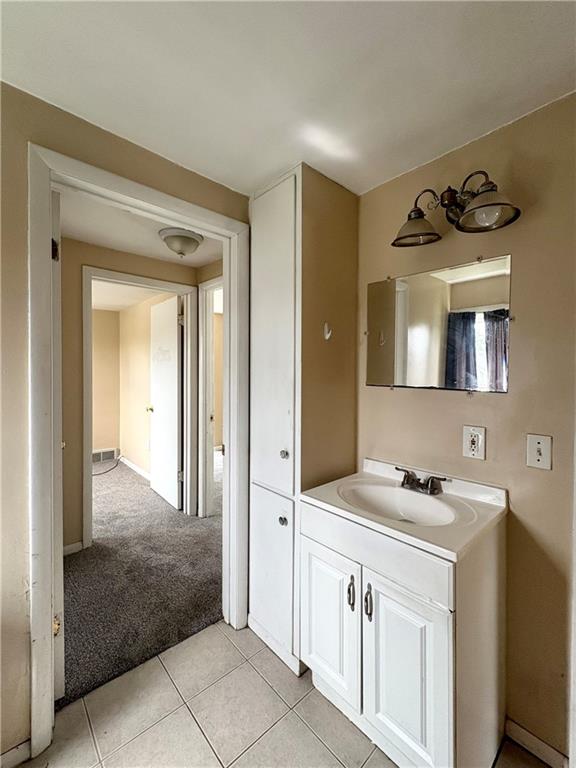 442 Park Street Rochester, PA 15074 - Photo 19 of 31 a bathroom with a sink and a mirror