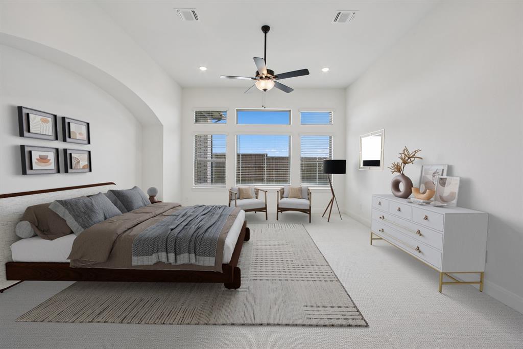 605 Derby Drive Mansfield, TX 76063 - Photo 9 of 13 a spacious bedroom with a bed couch and window