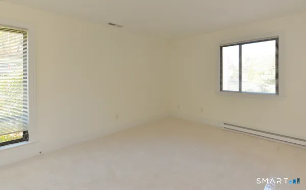 an empty room with a window