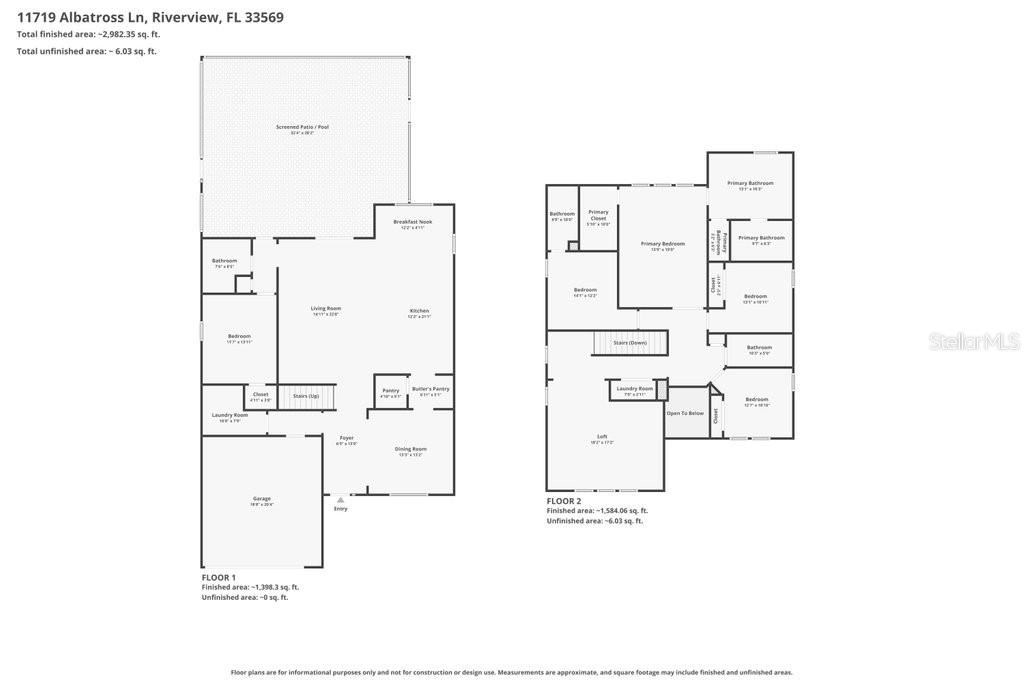 11719 Albatross Lane Riverview, FL 33569 - Photo 51 of 51 a picture of a floor plan