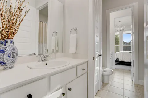 a bathroom with a toilet a sink and a mirror