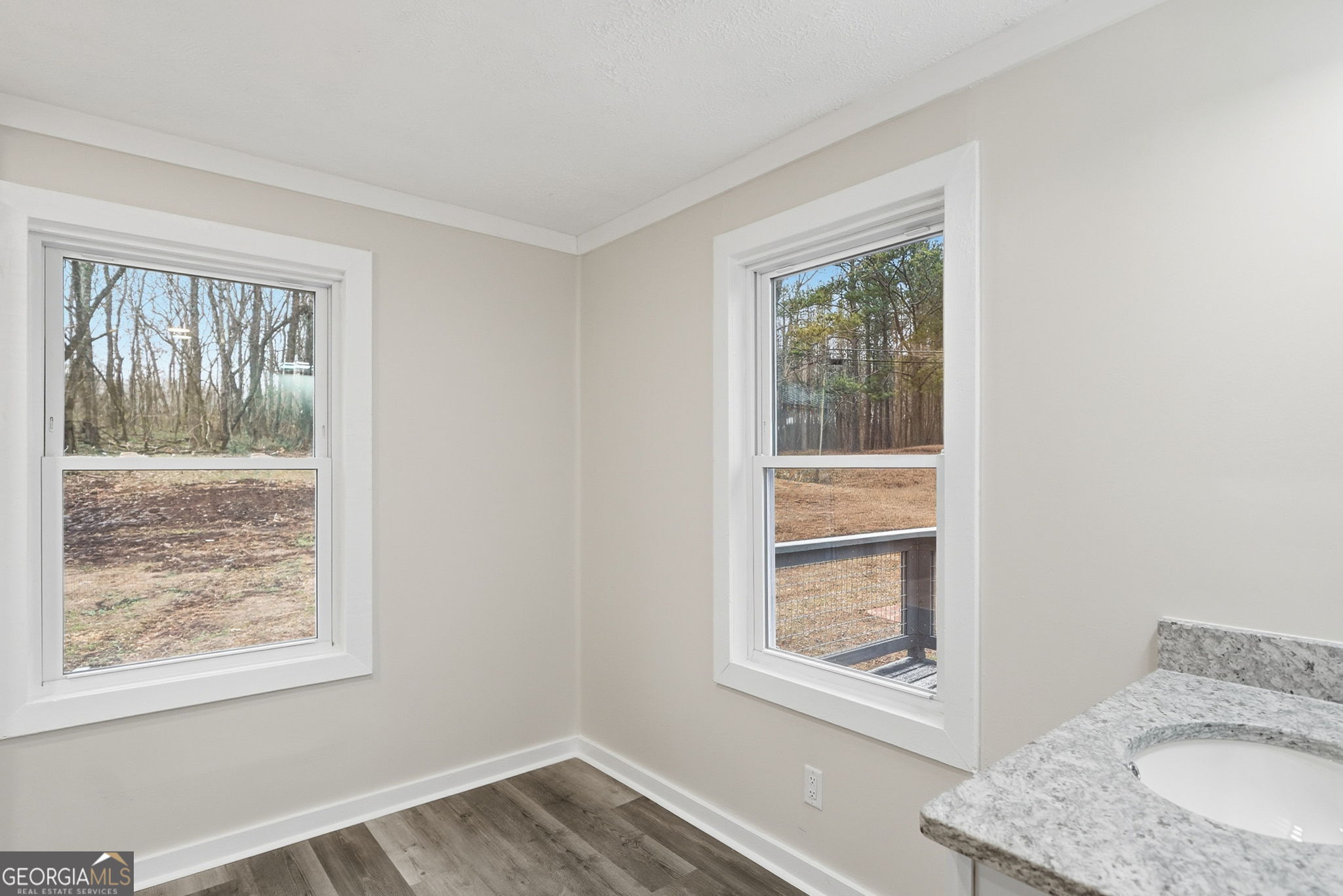 1734 Ball Ground Road Ball Ground, GA 30107 - Photo 23 of 31 a view of an empty room with wooden floor and a window