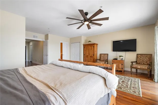 an aerial view of a house with a ocean view