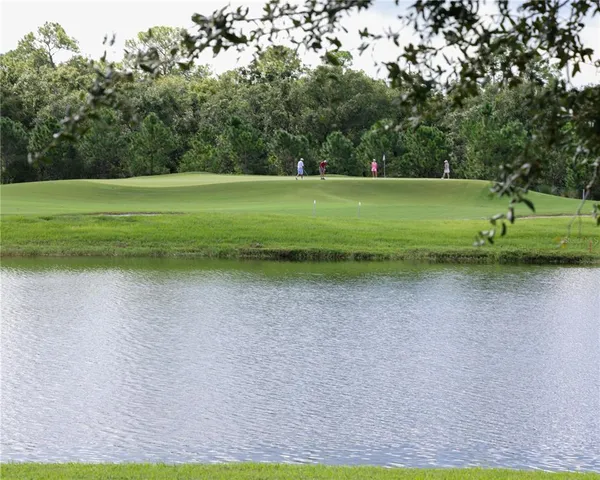 an aerial view of a house with a swimming pool a yard and lake view