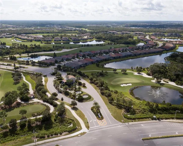 a view of outdoor space with palm trees