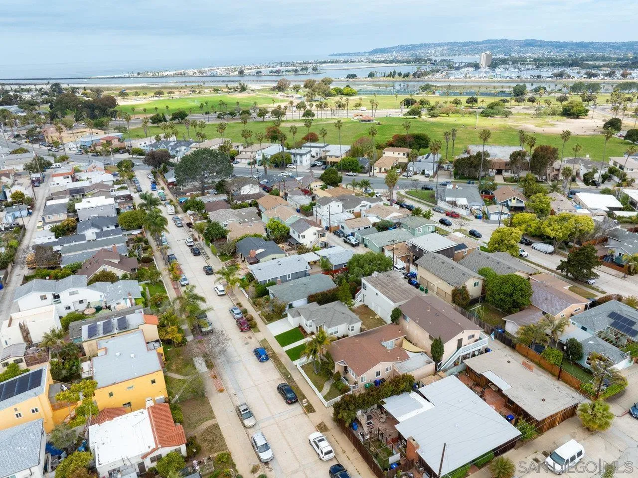 4614-4616 Larkspur Street San Diego, CA 92107 - Photo 44 of 51 an aerial view of residential building and lake