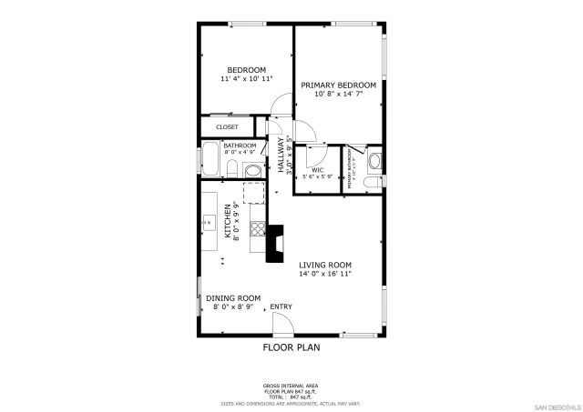 a picture of a bench in a white building