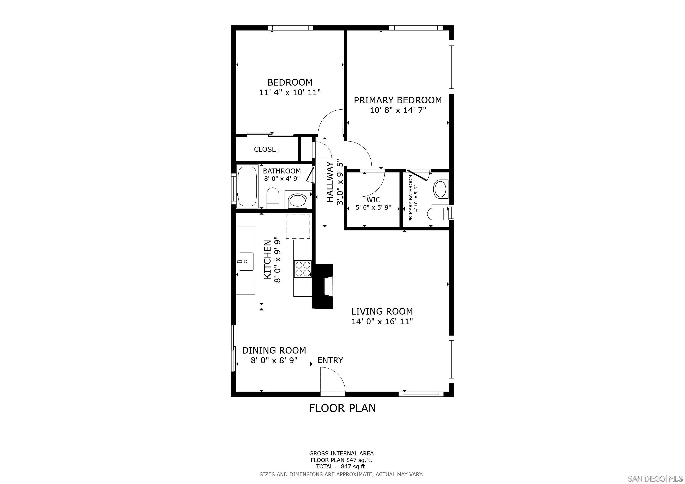 4614-4616 Larkspur Street San Diego, CA 92107 - Photo 9 of 51 a picture of a bench in a white building