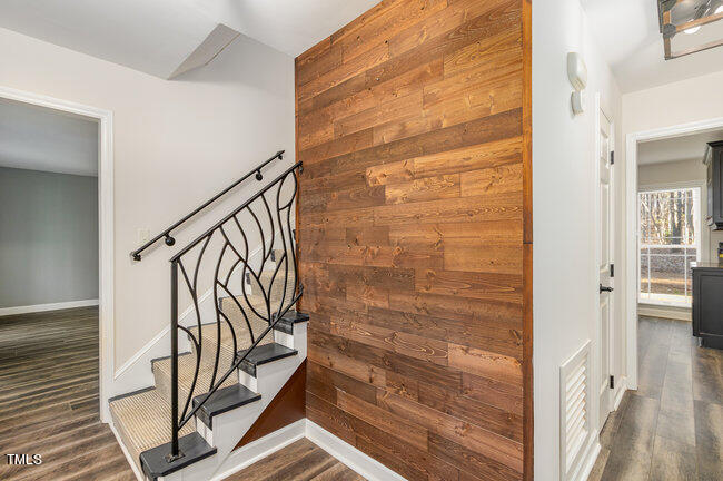 2903 Tavistock Drive Durham, NC 27712 - Photo 14 of 28 a view of entryway with wooden floor