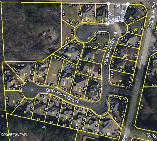 an aerial view of an entryway