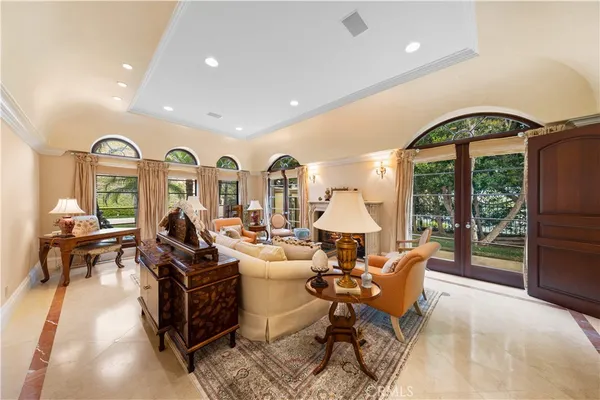 a bed room with a bed and a couch