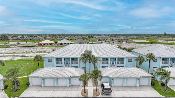 an aerial view of multiple house