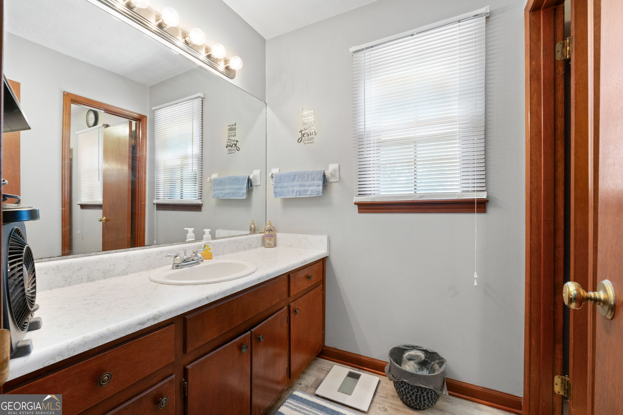 2050 North McDonough Road Griffin, GA 30223 - Photo 15 of 42 a bathroom with a sink a vanity and a mirror