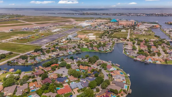 an aerial view of a city