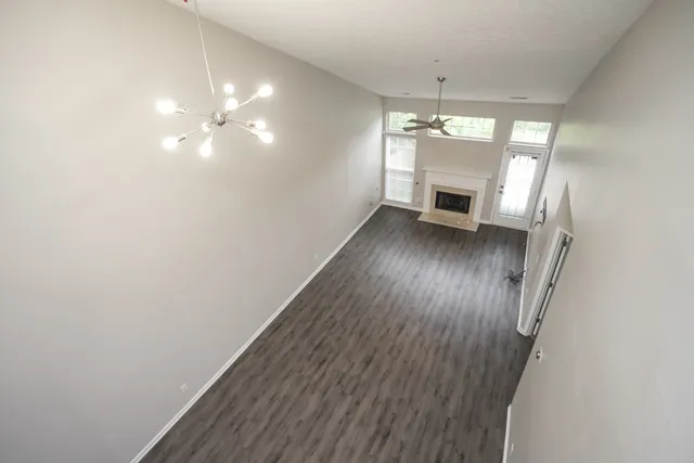 a view of livingroom with hardwood floor and window