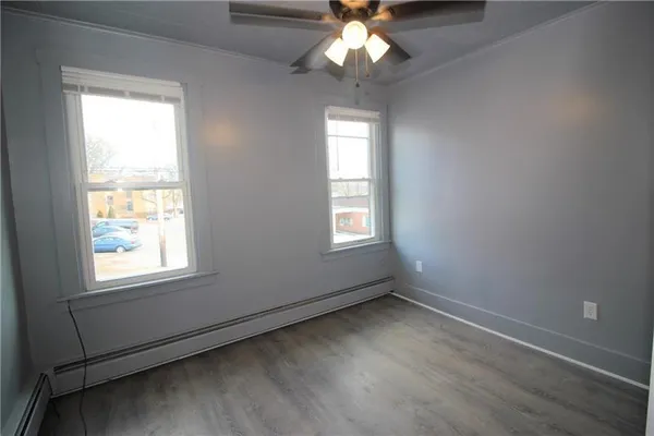 an empty room with a window