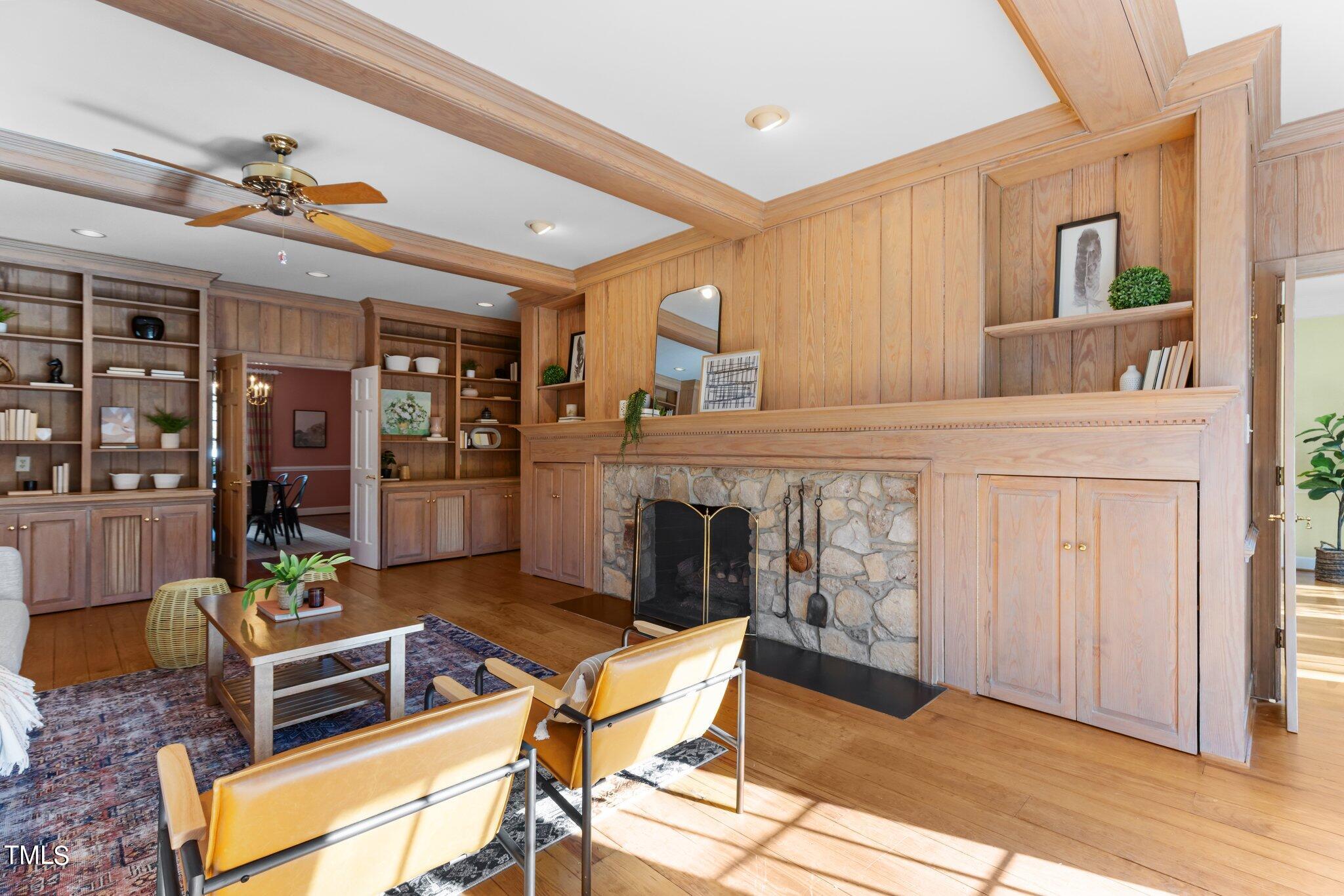 8 Surrey Lane Durham, NC 27707 - Photo 22 of 50 an open kitchen with furniture and fireplace