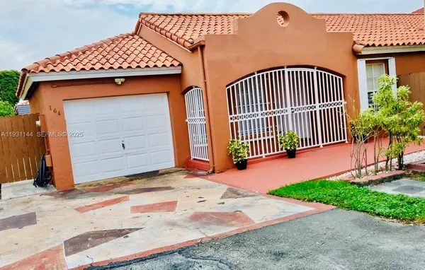 a front view of a house