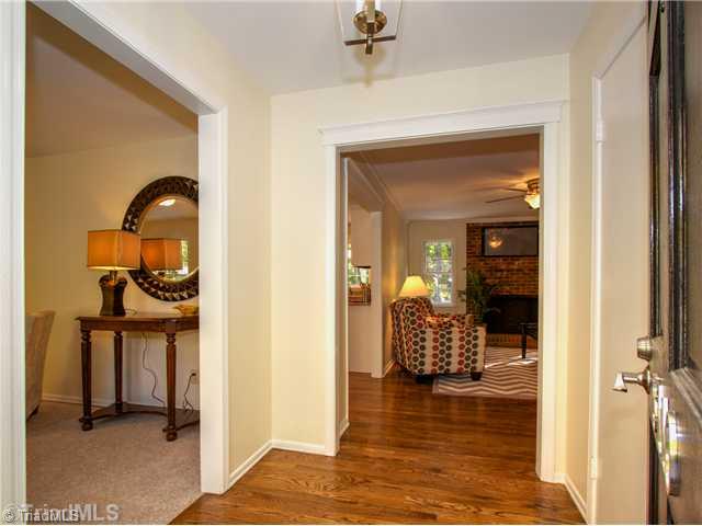 5110 Cheviot Road Greensboro, NC 27455 - Photo 3 of 16 Entry. Beautiful hardwoods greet you upon entering!