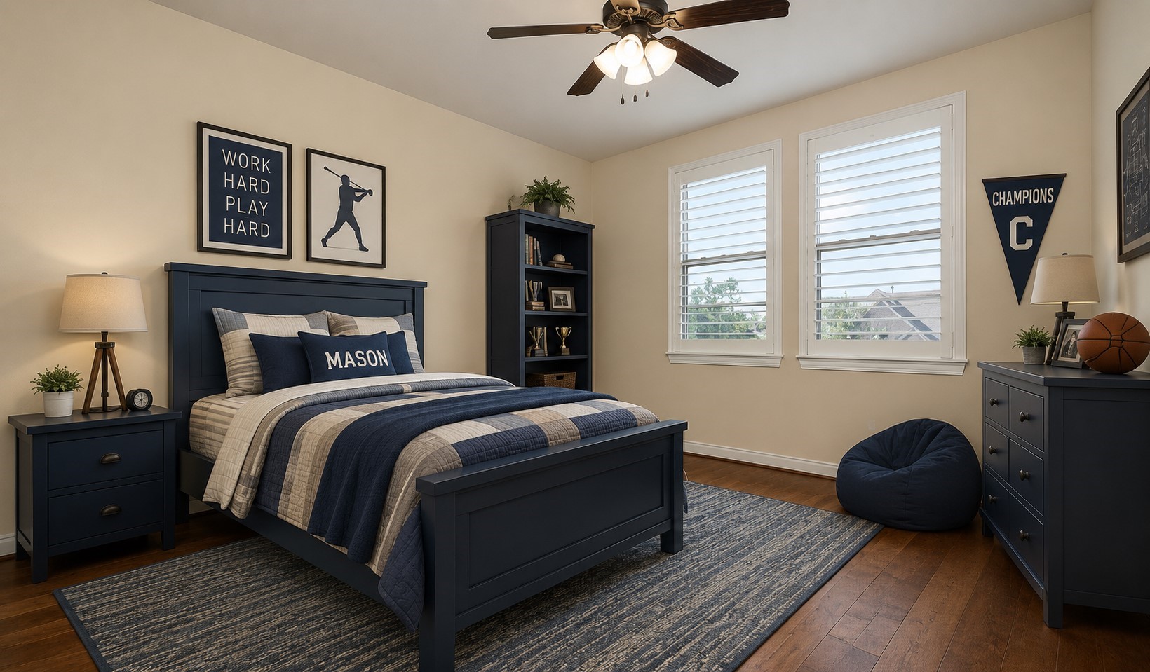 330 Mill Creek Road Pinehurst, TX 77362 - Photo 24 of 36 a bedroom with a bed and wooden floor