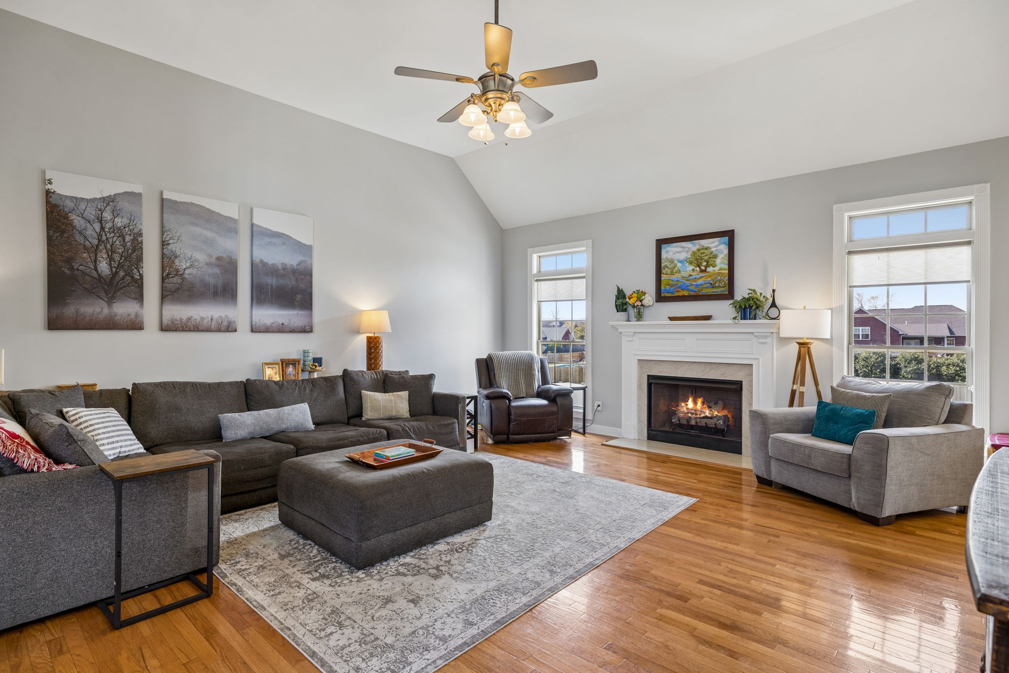 1062 Kacie Drive Pleasant View, TN 37146 - Photo 17 of 67 a living room with furniture and a fireplace