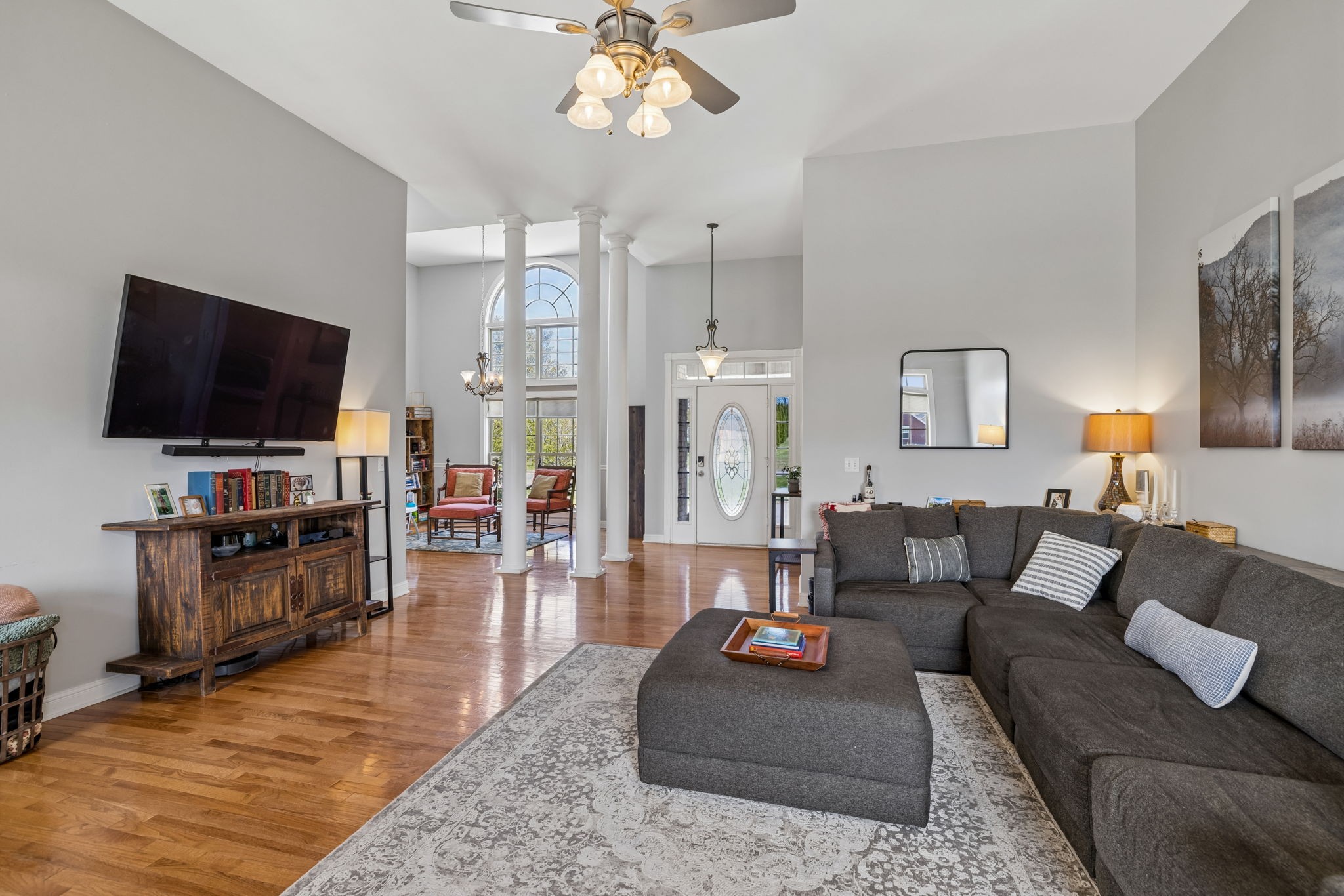 1062 Kacie Drive Pleasant View, TN 37146 - Photo 22 of 67 a living room with furniture and a flat screen tv