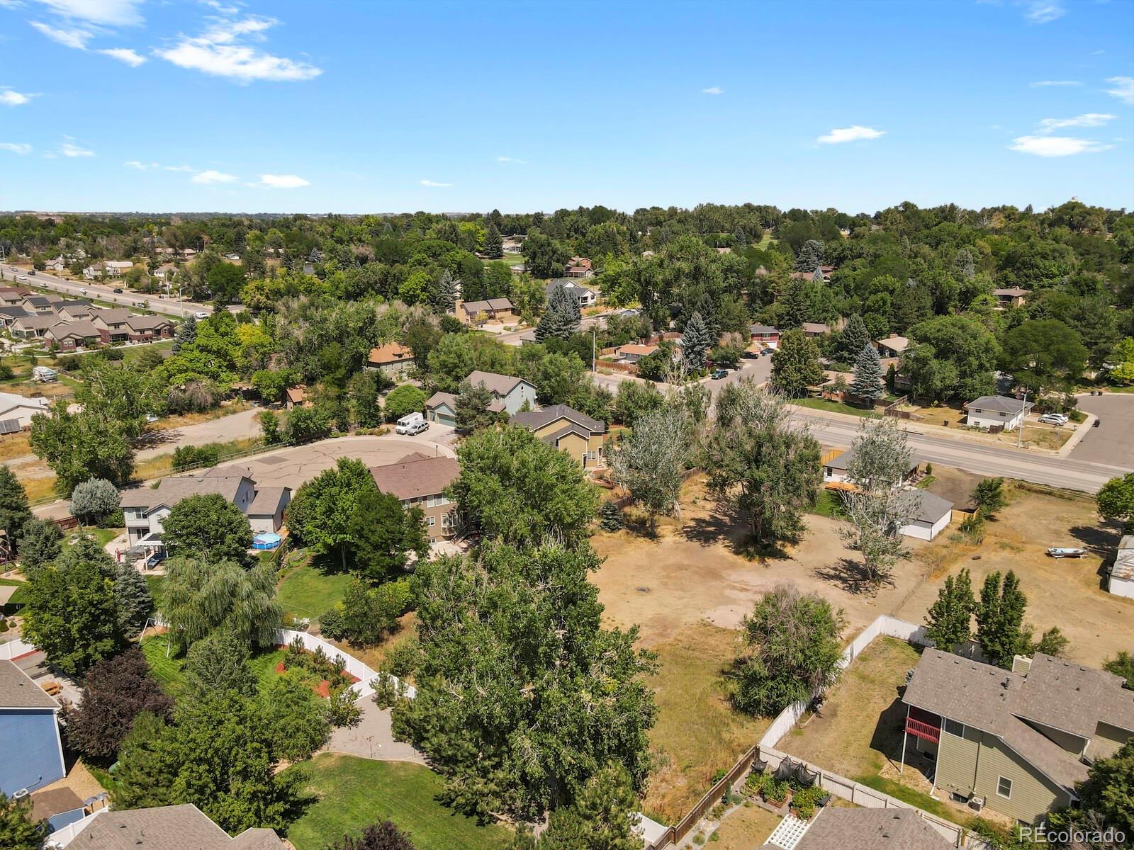 407 Hover Street Longmont, CO 80503 - Photo 37 of 39 an aerial view of residential house and outdoor space