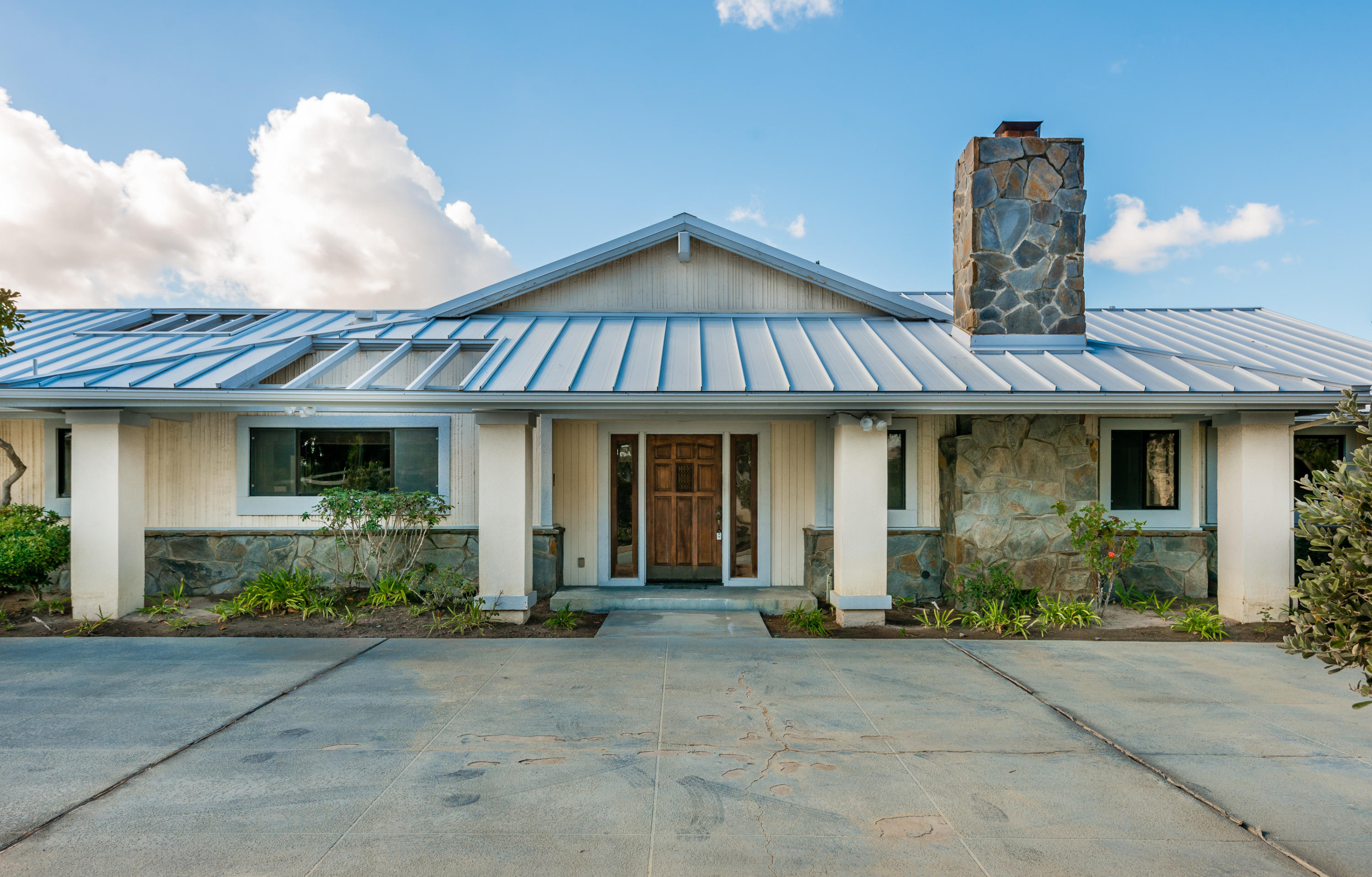 a front view of a house
