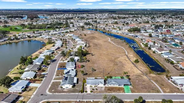 an aerial view of a city