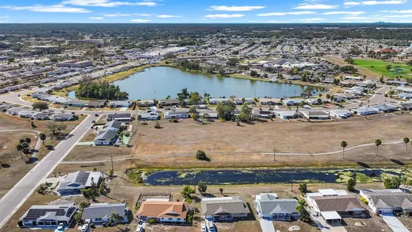 an aerial view of a city