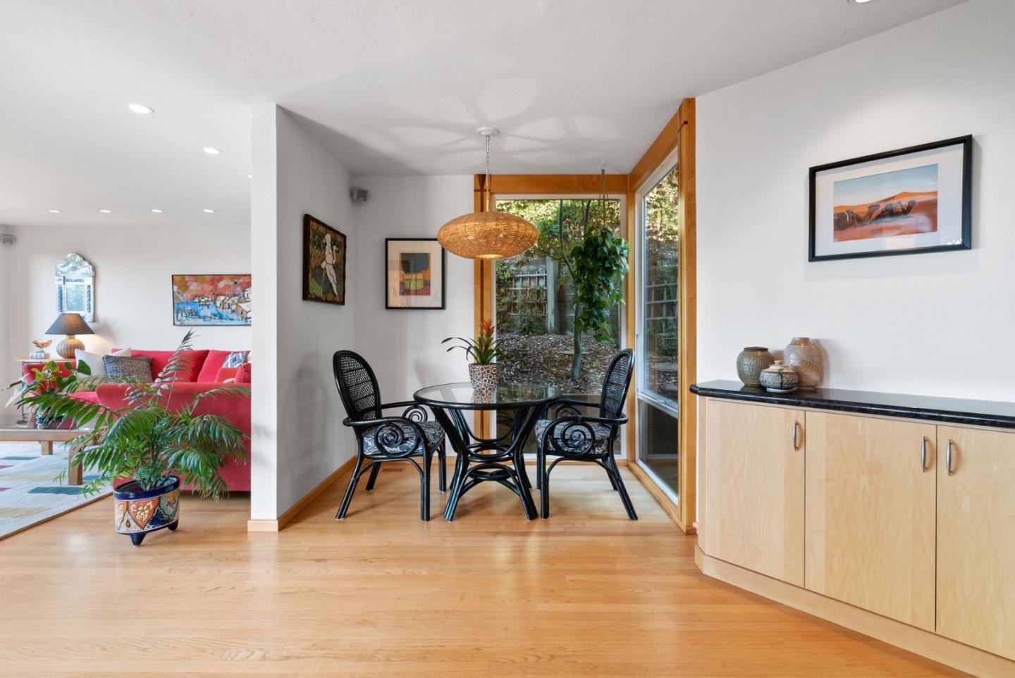 7625 Oak Ridge Road Aptos, CA 95003 - Photo 15 of 67 a view of a dining room with furniture and a potted plant