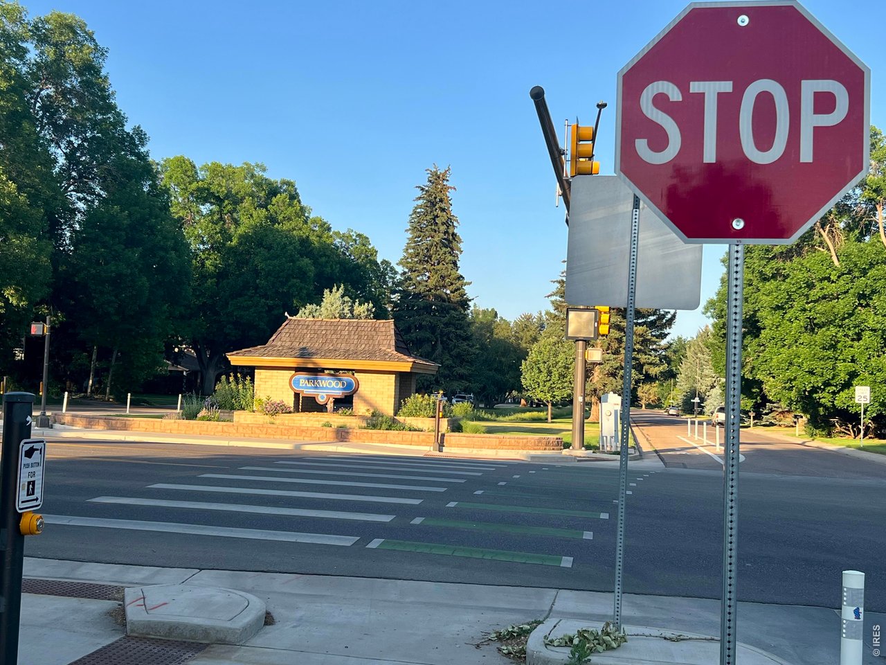 925 Columbia Road, Unit 813 Fort Collins, CO 80525 - Photo 41 of 48 Crosswalk with pedestrian operated stop light!