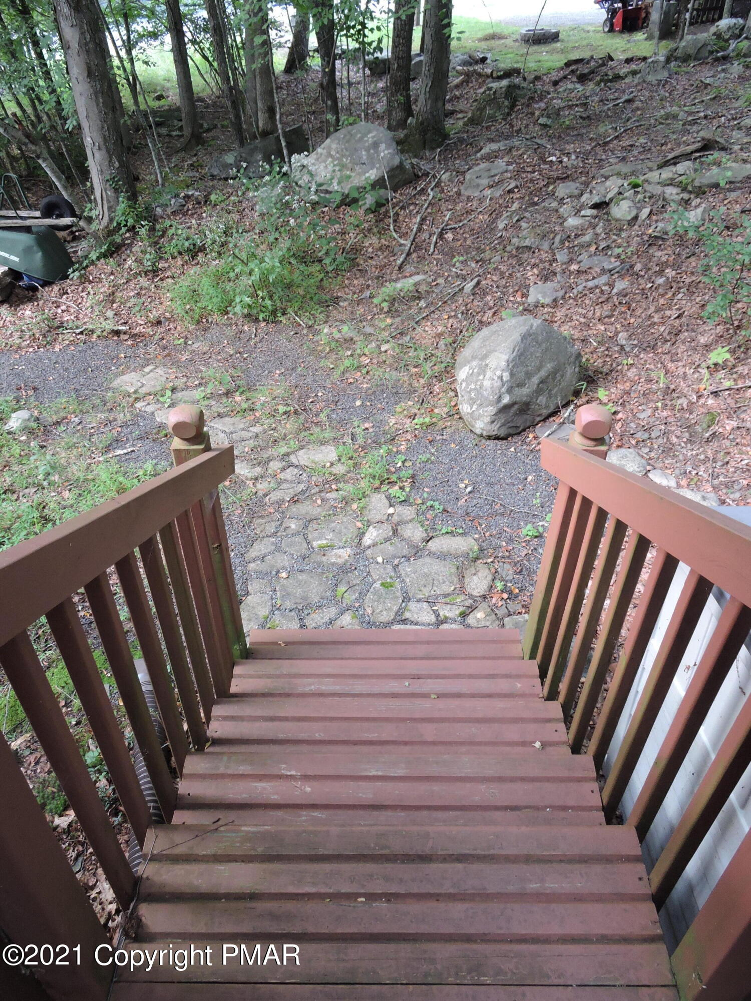 6080 Decker Road Bushkill, PA 18324 - Photo 47 of 48 Alternate Rear Deck Staircase View