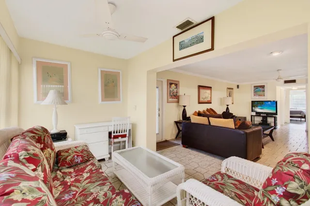 a living room with furniture and a couch